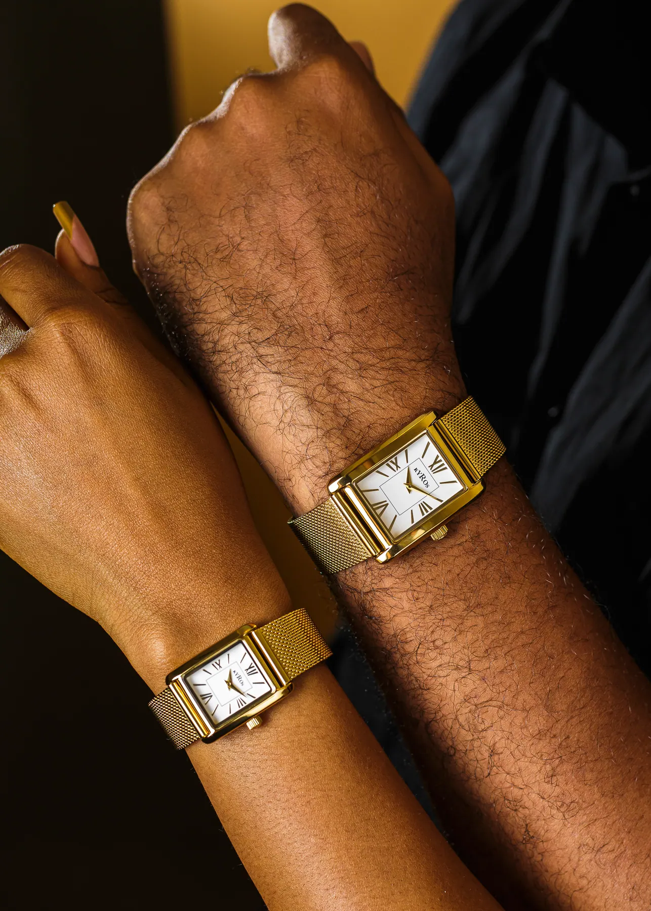 KYROS watches on two wrists